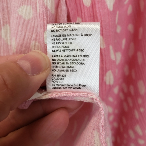 Anthropologie crop wrap pink long sleeve top NEW - Picture 9 of 10